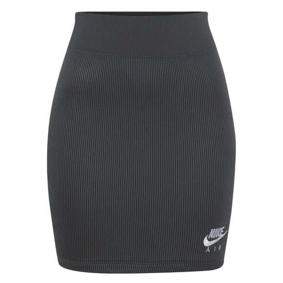 Nike Air Black Ribbed Knit High-Waisted Mini Skirt For Women Size S - Picture 3 of 8